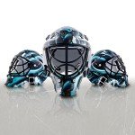 Franklin Sports Seattle Kraken NHL Team Logo Mini Hockey Goalie Mask with Case - Collectible Goalie Mask with Official NHL Logos and Colors,Black