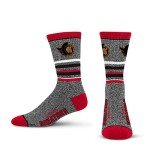 For Bare Feet Mens NHL Ottawa Senators 5 Star Crew Sock Marble Grey Large