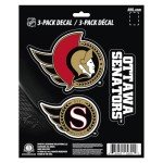 FANMATS NHL - Ottawa Senators 3 Piece Decal Set, Red