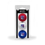 Team Golf NHL New York Rangers 3 Golf Ball Pack Regulation Size Golf Balls, 3 Pack, Full Color Durable Team Imprint