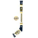 Franklin Sports Nashville Predators NHL Mini Soft Hockey Stick Set - NHL Team Soft Foam Mini Hockey Stick and Ball Set - Great Toy for Kids