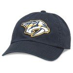 AMERICAN NEEDLE Nashville Predators Unisex Blue Line NHL National Hockey League Team Baseball Hat Adjustable Buckle Strap Dad Cap (40742A-NAP-NAVY)