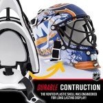 Franklin Sports New York Islanders NHL Team Logo Mini Hockey Goalie Mask with Case - Collectible Goalie Mask with Official NHL Logos and Colors