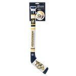 Franklin Sports Nashville Predators NHL Mini Soft Hockey Stick Set - NHL Team Soft Foam Mini Hockey Stick and Ball Set - Great Toy for Kids