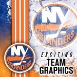 Franklin Sports New York Islanders NHL Team Logo Mini Hockey Goalie Mask with Case - Collectible Goalie Mask with Official NHL Logos and Colors