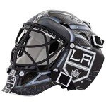 Franklin Sports NHL Los Angeles Kings Mini Hockey Goalie Mask with Case - Collectible Goalie Mask with Official NHL Logos and Colors,white
