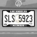 FANMATS 31383 Los Angeles Kings Metal License Plate Frame Black Finish