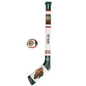 Franklin Sports Minnesota Wild NHL Mini Soft Hockey Stick Set - NHL Team Soft Foam Mini Hockey Stick and Ball Set - Great Toy for Kids