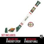 Franklin Sports Minnesota Wild NHL Mini Soft Hockey Stick Set - NHL Team Soft Foam Mini Hockey Stick and Ball Set - Great Toy for Kids