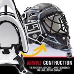 Franklin Sports NHL Los Angeles Kings Mini Hockey Goalie Mask with Case - Collectible Goalie Mask with Official NHL Logos and Colors,white