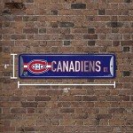 Rico Industries NHL Montreal Canadiens Home Décor Metal Street Sign (4" x 15") - Great for Home, Office, Bedroom, & Man Cave - Made,Silver