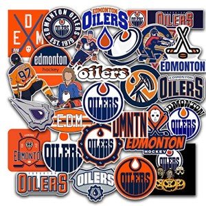 27 PCS Set of Edmonton Vinyl Oilers Stickers Pack Edmonton Decal Oilers 2-2.5 inches
