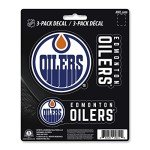FANMATS NHL Edmonton Oilers Team Decal, 3-Pack, Blue