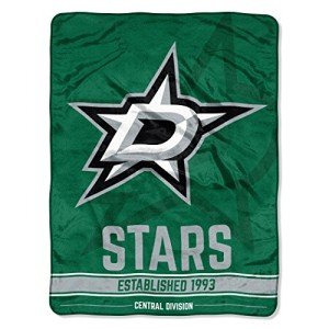 Northwest NHL Dallas Stars Unisex-Adult Micro Raschel Throw Blanket, 46" x 60", Break Away