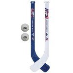 Franklin Sports Columbus Blue Jackets NHL Mini Hockey Stick Set - NHL Team Knee Hockey Stick and Ball Set - Two Player Stick Set - Great Toy for Kids