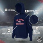 Wright & Ditson Adult NHL Gameday Hooded Sweatshirt - Officially Licensed - Fleece Hockey Pullover - Unisex Hoodie (Columbus Blue Jackets - Navy, X-Large)