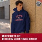Wright & Ditson Adult NHL Gameday Hooded Sweatshirt - Officially Licensed - Fleece Hockey Pullover - Unisex Hoodie (Columbus Blue Jackets - Navy, X-Large)