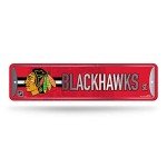 Rico Industries NHL Hockey Chicago Blackhawks Metal Street Sign 4" x 15" Home Décor - Bedroom - Office - Man Cave