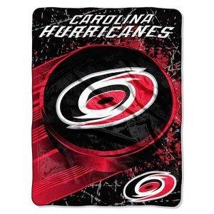 Northwest NHL Carolina Hurricanes Unisex-Adult Micro Raschel Throw Blanket, 46" x 60", Ice Dash