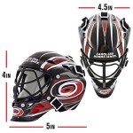 NHL Carolina Hurricanes Team Logo Mini Hockey Goalie Mask with Case - Collectible Goalie Mask with Official NHL Logos and Colors