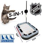 Pets FIrst Cat Scratching Toy NHL Carolina Hurricanes Hockey Field Cat Scratcher Tiy with Interactive Cat Ball Bell in Tracks. 5-in-1 CAT Toy