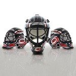 NHL Carolina Hurricanes Team Logo Mini Hockey Goalie Mask with Case - Collectible Goalie Mask with Official NHL Logos and Colors
