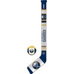 Franklin Sports Buffalo Sabres NHL Mini Soft Hockey Stick Set - NHL Team Soft Foam Mini Hockey Stick and Ball Set - Great Toy for Kids