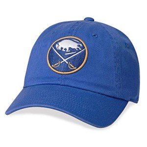 AMERICAN NEEDLE Buffalo Sabres Unisex Blue Line NHL National Hockey League Team Baseball Hat Adjustable Buckle Strap Dad Cap (40742B-BUS-ROY)