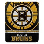 Northwest NHL Boston Bruins Unisex-Adult Fleece Throw Blanket, 50" x 60", Fade Away