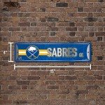 Rico Industries NHL Hockey Buffalo Sabres Metal Street Sign 4" x 15" Home Décor - Bedroom - Office - Man Cave,Silver