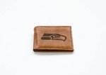 Rico Industries Laser Engraved Billfold Wallet, Seattle Seahawks , 3.5 x 4.25-inches, Brown
