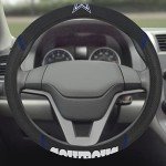 FANMATS unisex adult Embroidered Steering Wheel Cover, Black, 15 Inch Diameter US