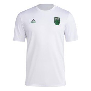 adidas Men's Austin FC MLS Short Sleeve T-Shirt, White Small Logo, Large