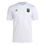adidas Men's Austin FC MLS Short Sleeve T-Shirt, White Small Logo, Large