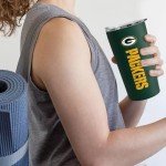 Rico Industries NFL Football Green Bay Packers 18oz Soft Touch, Easy Grip Tumbler