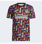 adidas Atlanta United F.C. Men's Pride Pre-Match Short Sleeve Soccer Jersey, Multicolor Large
