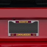 Rico Industries NFL Football Washington Commanders 12" x 6" Chrome Frame - Car/Truck/SUV Automobile Accessory