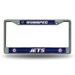 Rico Industries NHL Bling Chrome License Plate Frame with Glitter Accent, Winnipeg Jets