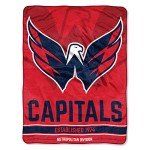 Northwest NHL Washington Capitals Unisex-Adult Micro Raschel Throw Blanket, 46" x 60", Break Away