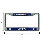 Rico Industries NHL Bling Chrome License Plate Frame with Glitter Accent, Winnipeg Jets