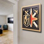 YouTheFan NHL Vegas Golden Knights 3D Logo Series Wall Art - 12x12