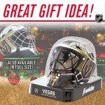 Franklin Sports NHL Vegas Golden Knights Mini Hockey Goalie Mask with Case - Collectible Goalie Mask with Official NHL Logos and Colors