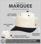 ZHATS Standard NHL Officially Licensed Adjustable Snapback Hat Marquee Ivory, One Size