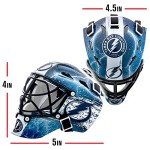 Franklin Sports Tampa Bay NHL Team Logo Mini Hockey Goalie Mask with Case - Collectible Goalie Mask with Official NHL Logos and Colors