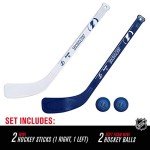 Franklin Sports Tampa Bay Lightning NHL Mini Hockey Stick Set - NHL Team Knee Hockey Stick and Ball Set - Two Players - Great Toy for Kids