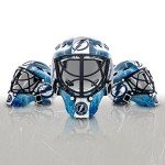 Franklin Sports Tampa Bay NHL Team Logo Mini Hockey Goalie Mask with Case - Collectible Goalie Mask with Official NHL Logos and Colors