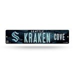 Rico Industries NHL Hockey Seattle Kraken Plastic 4" x 16" Street Sign