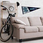 Rico Industries NHL Hockey Seattle Kraken Primary 12" x 30" Felt Wall Décor Pennant - Great for Home/Bed Room/Man Cave Décor