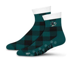 For Bare Feet NHL SAN JOSE SHARKS Cozy Buff Plush Cabin Sock Team Color OSFM