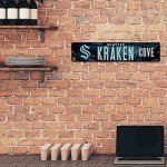 Rico Industries NHL Hockey Seattle Kraken Plastic 4" x 16" Street Sign